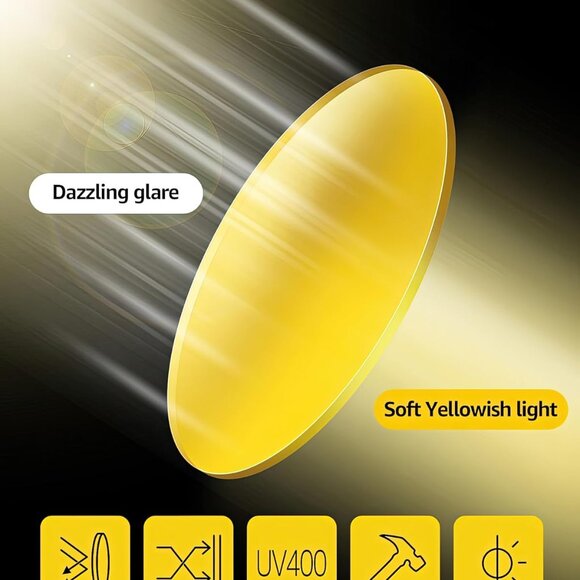 Night Driving Glasses Women Polarized Anti-Glare Yellow Lenses UV400 - Picture 5 of 7